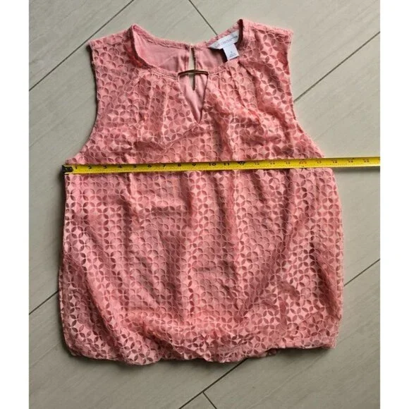 NWT Liz Claiborne Charleston Pink Sleeveless Blouse - Picture 4 of 8